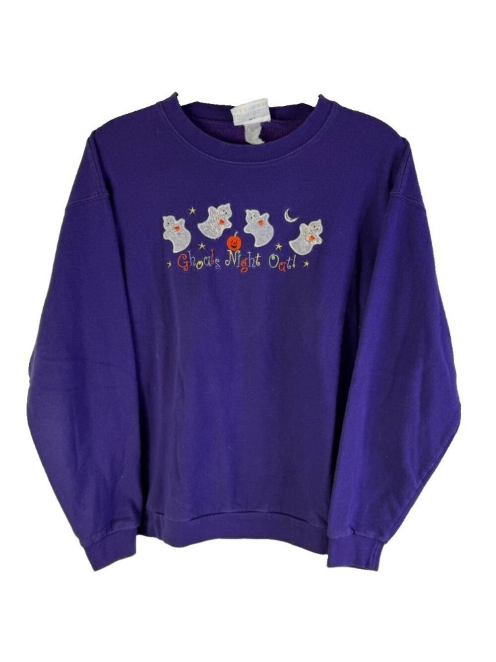Vintage 90s Halloween Crewneck Sweatshirt Ghosts Ghouls Night Out